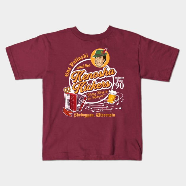 Gus Polinski and the Kenosha Kickers Kids T-Shirt by Alema Art